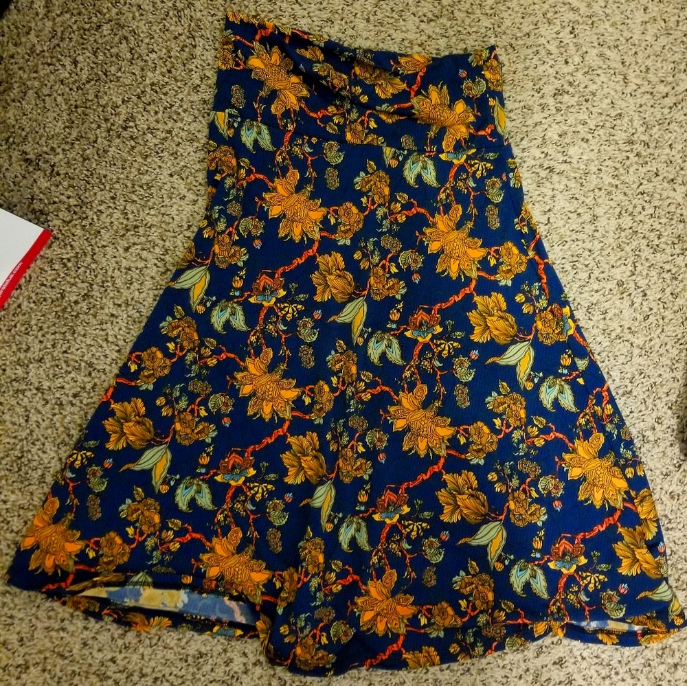Floral stretchy convertible skirt top tunic sz S.
